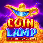 Coin Lamp slot game icon with golden lamp and coin symbols